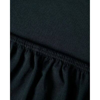 KAYORI Tara - Schwarz - 200x220 cm - Jersey-Elasthan - Spannbettlaken KAYORI Tara - Schwarz - 200x220 cm - Jersey-Elasthan - Spannbettlaken