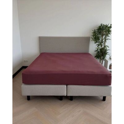 KAYORI - Tara - Rot - 200x220 cm - Spannbettlaken KAYORI - Tara - Rot - 200x220 cm - Spannbettlaken
