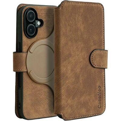 Coverzs - iPhone 16 Plus MagSafe bookcase - Bruin - Phone case Coverzs - iPhone 16 Plus MagSafe bookcase - Bruin - Phone case