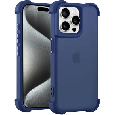 Coverzs - iPhone 16 Pro Max matte Shock case - Donkerblauw Coverzs - iPhone 16 Pro Max matte Shock case - Donkerblauw