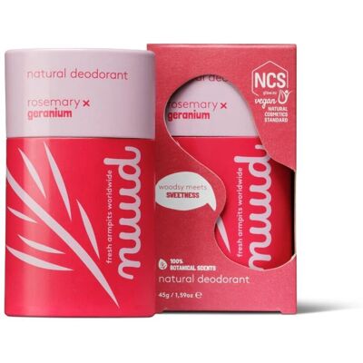 nuud Romarin et Géranium Déodorant - Naturel, 45g - Publicité nuud Romarin et Géranium Déodorant - Naturel, 45g - Publicité