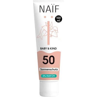 Naif Baby & Kids Mineral Sunscreen SPF 50 - Hypoallergénique, Waterproof, Peaux sensibles Naif Baby & Kids Mineral Sunscreen SPF 50 - Hypoallergénique, Waterproof, Peaux sensibles