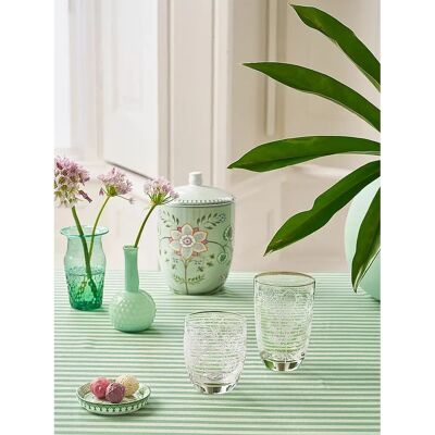 Pip Studio Wasserglas Flower White 280ml - 2er Set - Glass Pip Studio Wasserglas Flower White 280ml - 2er Set - Glass