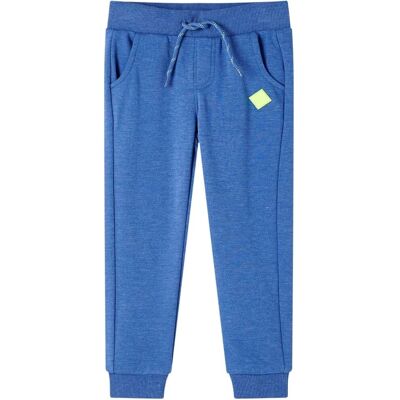 vidaXL Kinder Trainingshosen Blau Melange 116 - Kinderhosen vidaXL Kinder Trainingshosen Blau Melange 116 - Kinderhosen