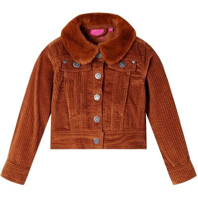 vidaXL Kinderjacke Corduroy Cognac 104 - Kinderjacke vidaXL Kinderjacke Corduroy Cognac 104 - Kinderjacke