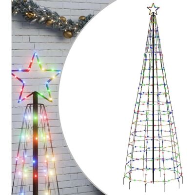 vidaXL LED Choinka z kolcami 570 LED wielokolorowa 300 cm vidaXL LED Choinka z kolcami 570 LED wielokolorowa 300 cm