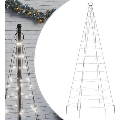 vidaXL Weihnachtsbaumlicht Kaltweiß 200 LEDs 180cm - Weihnachtsbaumbeleuchtung vidaXL Weihnachtsbaumlicht Kaltweiß 200 LEDs 180cm - Weihnachtsbaumbeleuchtung