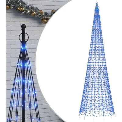 vidaXL LED Choinka - Niebieska - 1534 LED - 500 cm vidaXL LED Choinka - Niebieska - 1534 LED - 500 cm