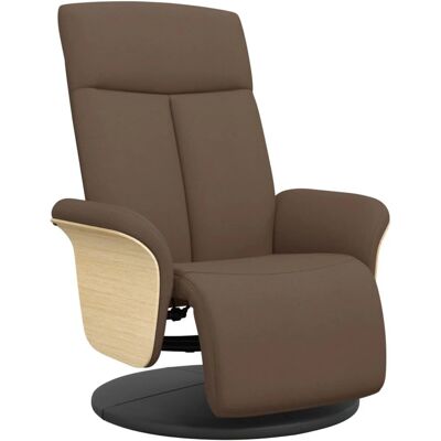 Fauteuil relax vidaXL - Manuel, rotation 360°, Tissu marron - Publicité Fauteuil relax vidaXL - Manuel, rotation 360°, Tissu marron - Publicité
