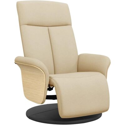 Fauteuil inclinable VIDA XL en tissu crème - Rotation 360°, Manuel - Publicité Fauteuil inclinable VIDA XL en tissu crème - Rotation 360°, Manuel - Publicité