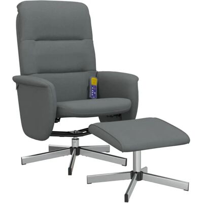 Fauteuil de massage vidaXL - Gris foncé - Dossier réglable - Vibrations 6 points - Publicité Fauteuil de massage vidaXL - Gris foncé - Dossier réglable - Vibrations 6 points - Publicité