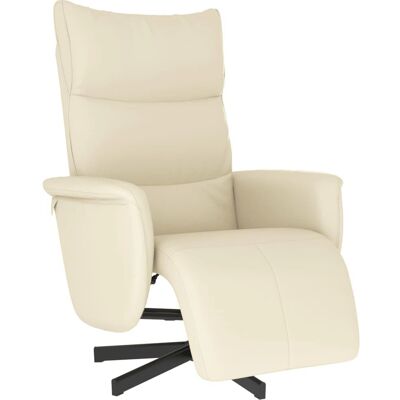 VIDAXL Relaxfauteuil met voetensteun - Kunstleder crème VIDAXL Relaxfauteuil met voetensteun - Kunstleder crème