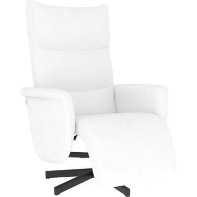 vidaXL Relaxsessel - Manuelle Neigungsfunktion, 360° Drehung, Kunstleder, Weiß vidaXL Relaxsessel - Manuelle Neigungsfunktion, 360° Drehung, Kunstleder, Weiß