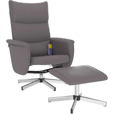 Chaise d'accent VidaXL - Gris - Relaxation avec massage - Publicité Chaise d'accent VidaXL - Gris - Relaxation avec massage - Publicité