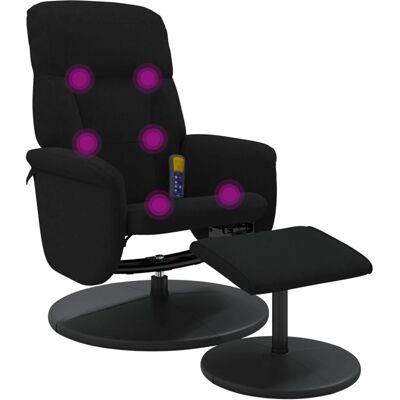 VidaXL Komfortstol - Sort - Vibrationsmassage, Drejelig, Fløjspolstring VidaXL Komfortstol - Sort - Vibrationsmassage, Drejelig, Fløjspolstring