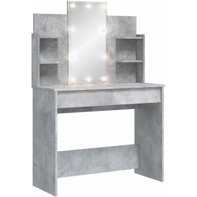 vidaXL Gråt beton LED Makeup-kommode vidaXL Gråt beton LED Makeup-kommode