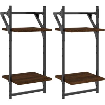 vidaXL 836257 Wandregale Braun Eichen - Wandregale vidaXL 836257 Wandregale Braun Eichen - Wandregale