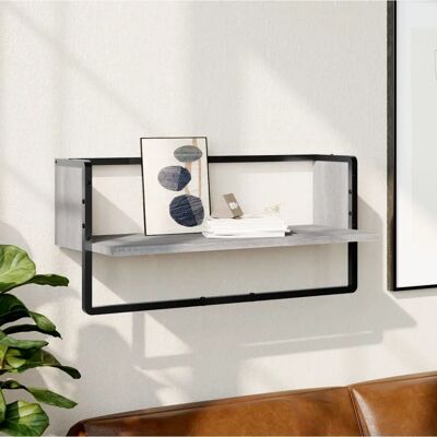 vidaXL Graues Sonoma Wandregal - 65x25x30 cm - Wandregal vidaXL Graues Sonoma Wandregal - 65x25x30 cm - Wandregal