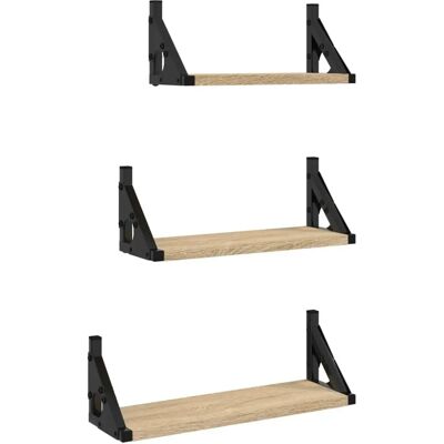 vidaXL 3-teiliges Wandregal-Set vidaXL 3-teiliges Wandregal-Set