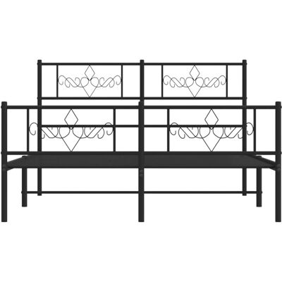 Maisonchic Bettgestell - Schwarzer Metallrahmen 140x200cm Maisonchic Bettgestell - Schwarzer Metallrahmen 140x200cm