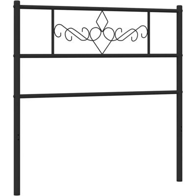 VidaXL Sänggavel Musta - Metalli, 100cm, Klassinen Muoto VidaXL Sänggavel Musta - Metalli, 100cm, Klassinen Muoto