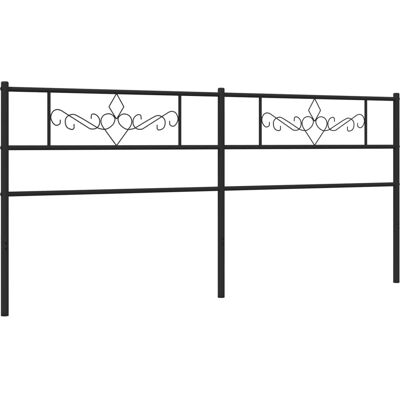 vidaXL Kopfteil Metall Schwarz - Kopfteil - Schwarz - 200 cm vidaXL Kopfteil Metall Schwarz - Kopfteil - Schwarz - 200 cm