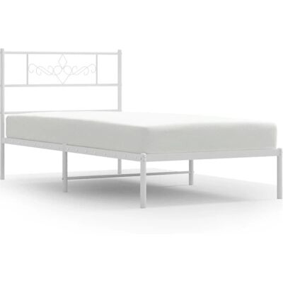 vidaXL 355308 Metallisänkykehys - Valkoinen 90x190 cm vidaXL 355308 Metallisänkykehys - Valkoinen 90x190 cm