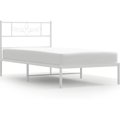 VidaXL 355312 sänkykehys - Metall, Valkoinen, 107x203 cm VidaXL 355312 sänkykehys - Metall, Valkoinen, 107x203 cm