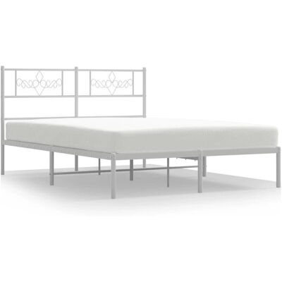 VidaXL Bettgestell - Metall, Weiß, 120x200cm - Bett VidaXL Bettgestell - Metall, Weiß, 120x200cm - Bett