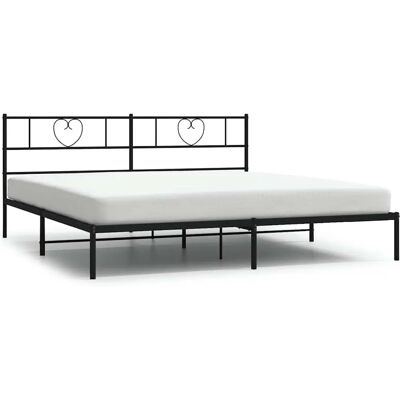 vidaXL Bettgestell - 193x203 cm - Schwarz - Bettgestell vidaXL Bettgestell - 193x203 cm - Schwarz - Bettgestell