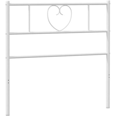 VidaXL Hoofdbord Wit - Metaal, 75cm - Hoofdbord VidaXL Hoofdbord Wit - Metaal, 75cm - Hoofdbord