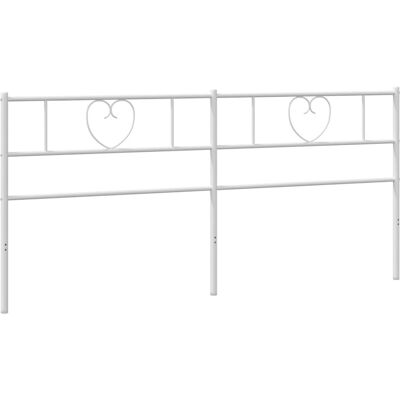 vidaXL metalen hoofdbord wit - Voor bed 200cm - Stijlvol klassiek ontwerp vidaXL metalen hoofdbord wit - Voor bed 200cm - Stijlvol klassiek ontwerp