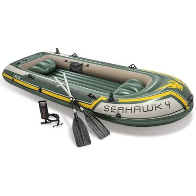 Intex Grünes aufblasbares Boot mit Ruder und Pumpe - Schlauchboot Intex Grünes aufblasbares Boot mit Ruder und Pumpe - Schlauchboot