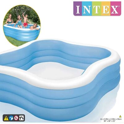Intex Sininen Ilmalla Täytettävä Aaltoallas - Ylämaalaallinen Uima-allas Intex Sininen Ilmalla Täytettävä Aaltoallas - Ylämaalaallinen Uima-allas