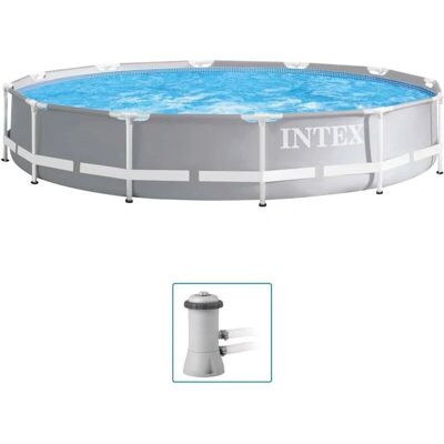 Intex Pool Set - Prism Frame Premium - Rund 366x76cm Intex Pool Set - Prism Frame Premium - Rund 366x76cm