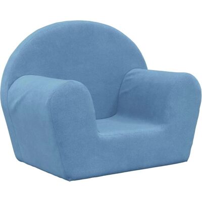 Canapé pour enfants en peluche douce bleu - VidaXL - Publicité Canapé pour enfants en peluche douce bleu - VidaXL - Publicité