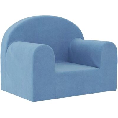 vidaXL Divano per Bambini Blu in Morbido Peluche - Divano bambini vidaXL Divano per Bambini Blu in Morbido Peluche - Divano bambini