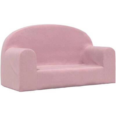 vidaXL Kinder-Sofa 2-Sitzer Rosa Weiches Plüsch - Kinder-Sofa vidaXL Kinder-Sofa 2-Sitzer Rosa Weiches Plüsch - Kinder-Sofa