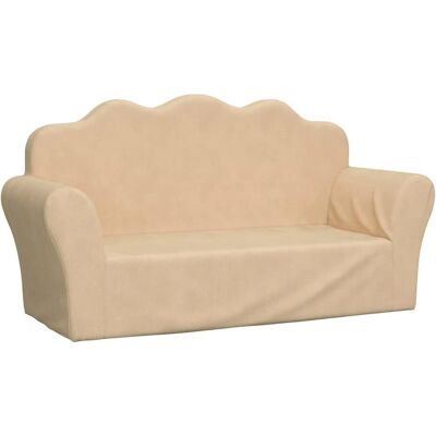 Vidaxl - Kinder 2-Sitzer Sofa in Creme Plüsch Vidaxl - Kinder 2-Sitzer Sofa in Creme Plüsch