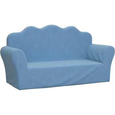 MAISONCHIC - Børnesofa i blå plys 2-personers - Børnesofa MAISONCHIC - Børnesofa i blå plys 2-personers - Børnesofa