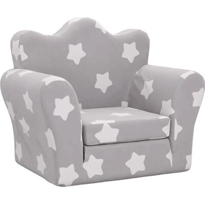 MAISONCHIC Kinder Schlafsofa Hellgrau mit Sternen MAISONCHIC Kinder Schlafsofa Hellgrau mit Sternen