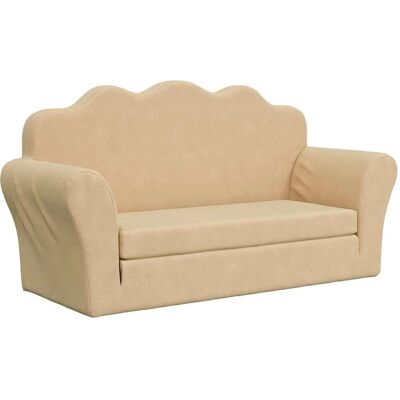 vidaXL Kinder-Sofa Bett - Weiches Plüsch 2-Sitzer - Komfortables Spielen & Nickerchen vidaXL Kinder-Sofa Bett - Weiches Plüsch 2-Sitzer - Komfortables Spielen & Nickerchen