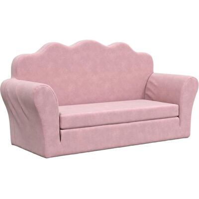 MAISONCHIC Modell: Rosa Plüsch 2-in-1 Kindersofa-Bett MAISONCHIC Modell: Rosa Plüsch 2-in-1 Kindersofa-Bett