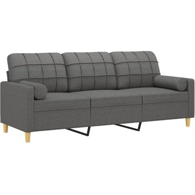 Canapé MAISONCHIC - Moderne Gris Foncé 3 Places Canapé MAISONCHIC - Moderne Gris Foncé 3 Places