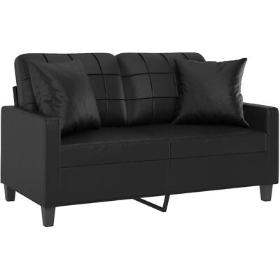 vidaXL 2-personers sofa med puder - Moderne design, holdbart kunstlæder vidaXL 2-personers sofa med puder - Moderne design, holdbart kunstlæder