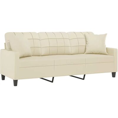 vidaXL 3-personers creme kunstlædersofa - Sofa vidaXL 3-personers creme kunstlædersofa - Sofa