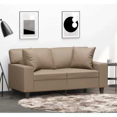 vidaXL 2-personers sofa i kunstlæder cappuccino - Sofa vidaXL 2-personers sofa i kunstlæder cappuccino - Sofa