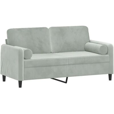 vidaXL 2-sæders Fløjlsofa Lys Grå - Sofa vidaXL 2-sæders Fløjlsofa Lys Grå - Sofa