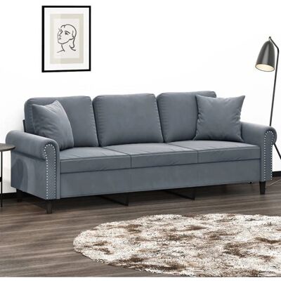 Sofá de Terciopelo de 3 Plazas - Diseño Moderno - 212cm Sofá de Terciopelo de 3 Plazas - Diseño Moderno - 212cm