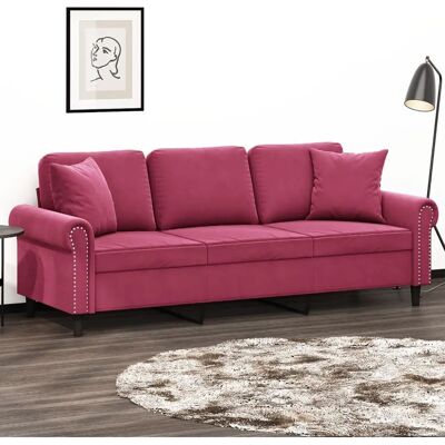 VIDAXL Moderne 3-personers Veloursofa - Sofa VIDAXL Moderne 3-personers Veloursofa - Sofa